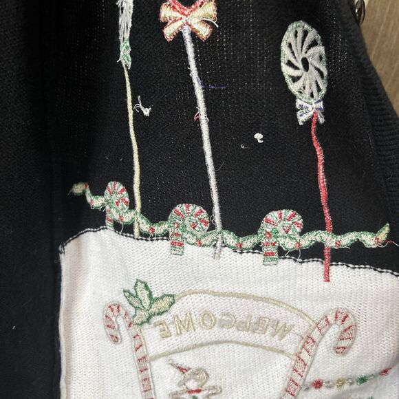 Hansel & Gretel Stylish Xmas Christmas Sweater Vest Medium 8-10 Gingerbread Hous - Picture 12 of 12